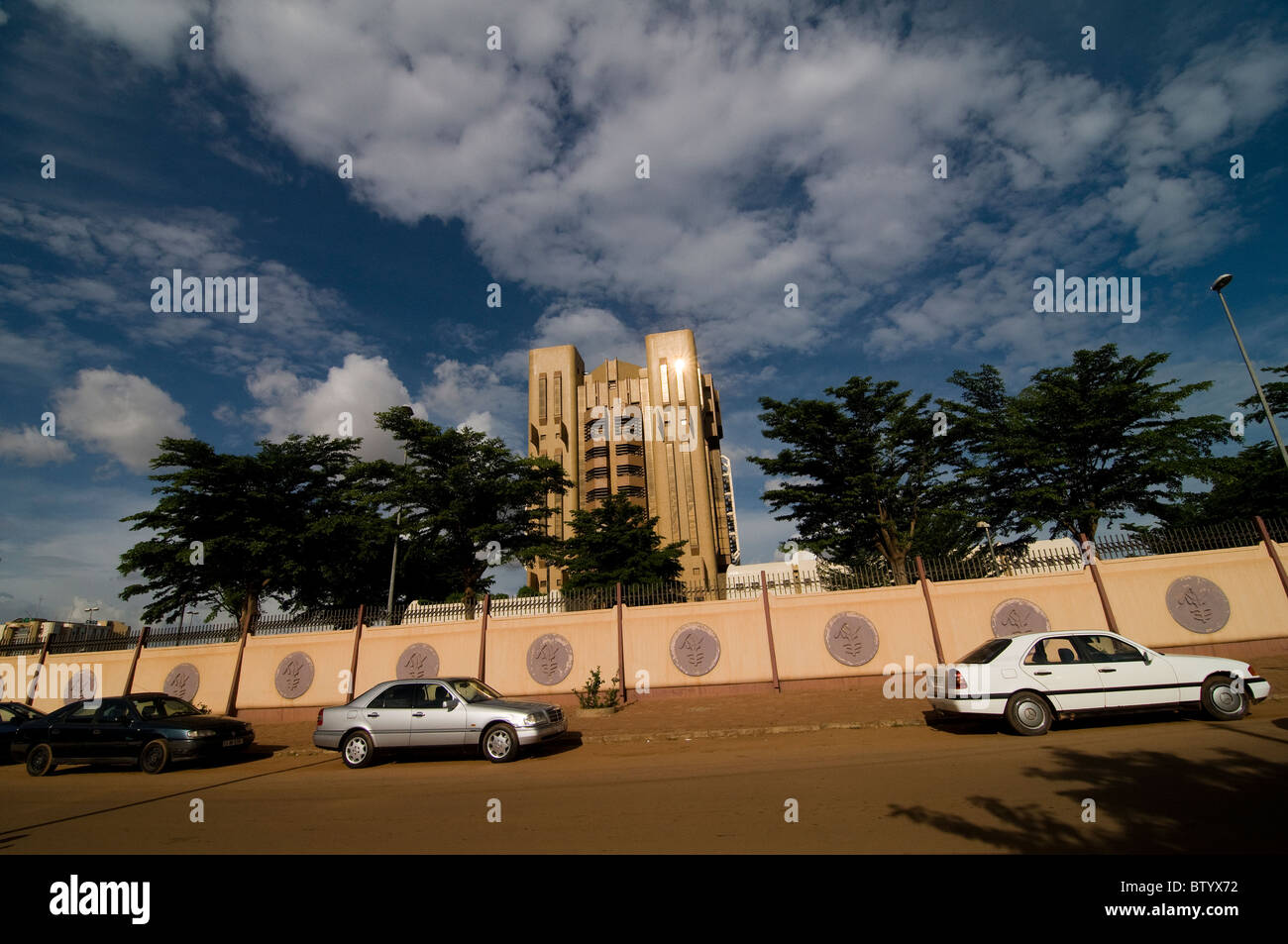 The Central bank of Burkina Faso in downtown Ouagadougou. Stock Photo