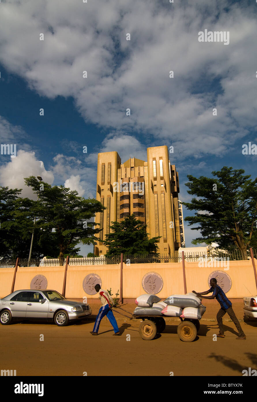 The Central bank of Burkina Faso in downtown Ouagadougou. Stock Photo