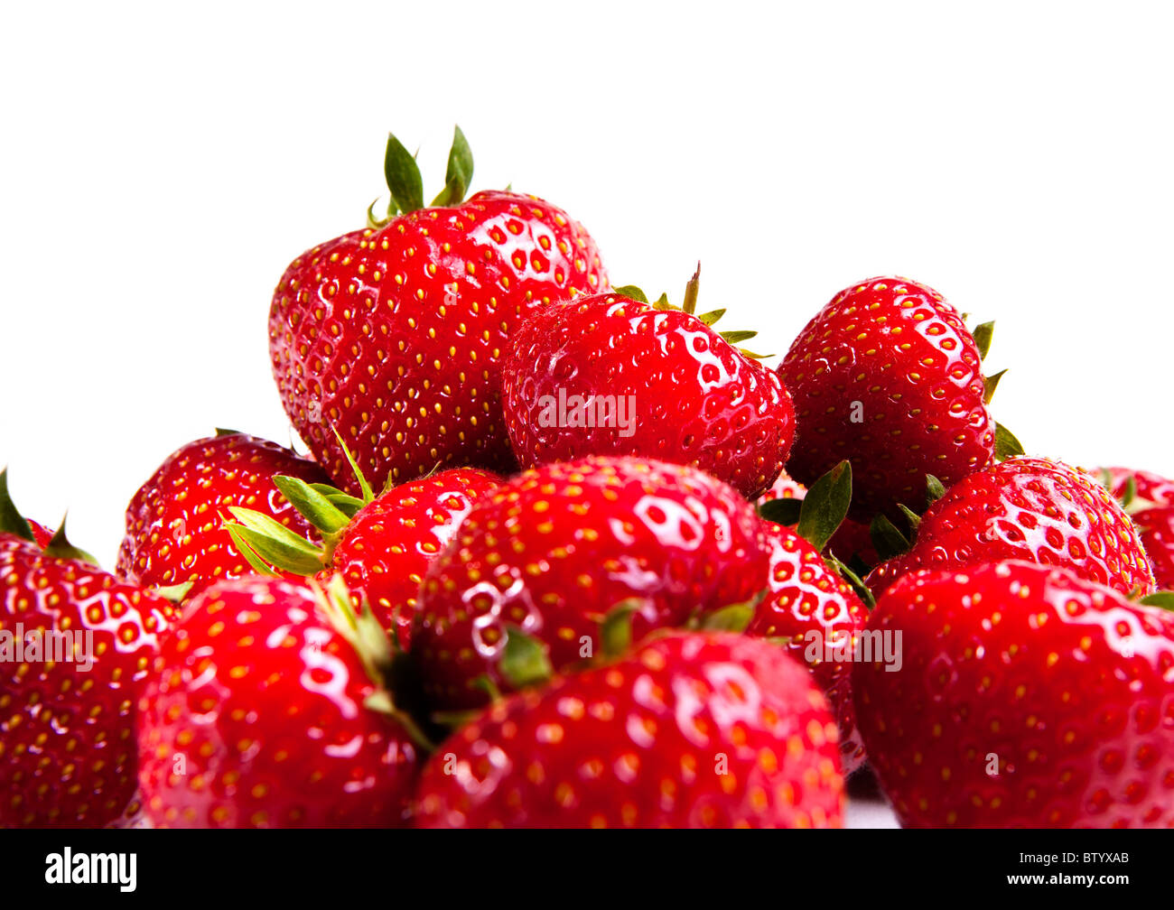 Strawberries on a white Background Stock Photo
