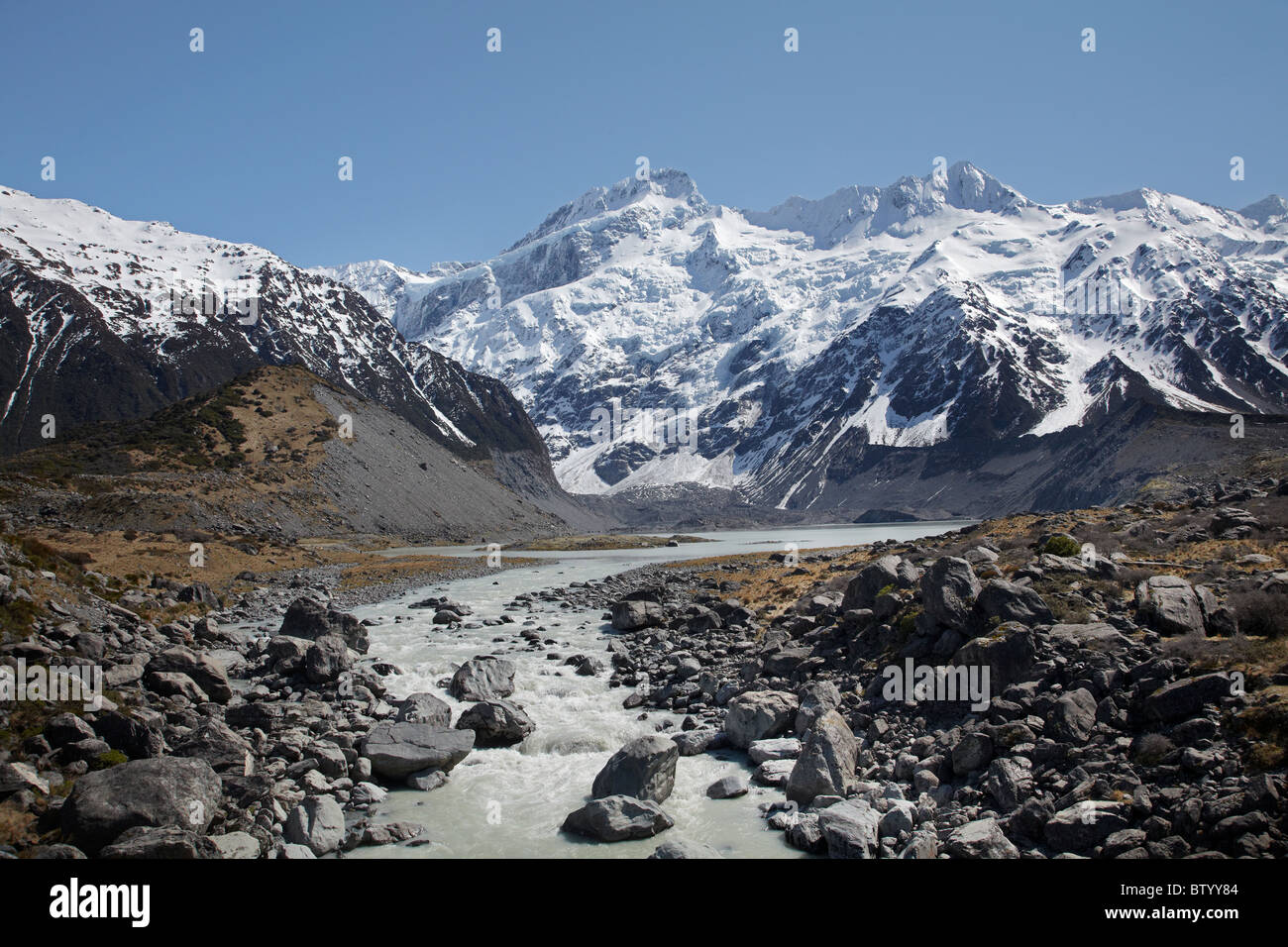 Mueller glacier terminal lake hires stock photography and images Alamy