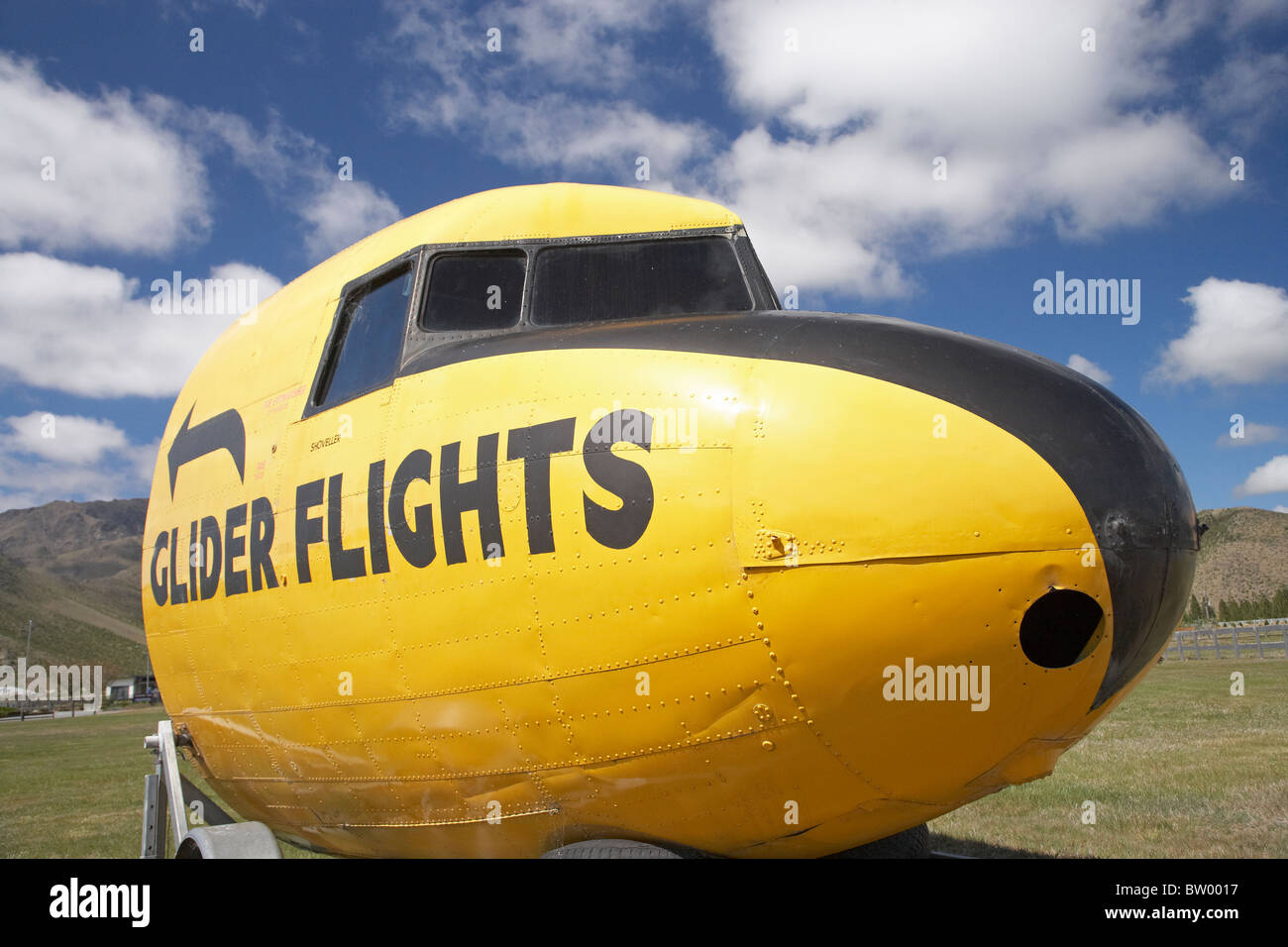 Glider Flights Sign, Omarama, North Otago, South Island, New Zealand