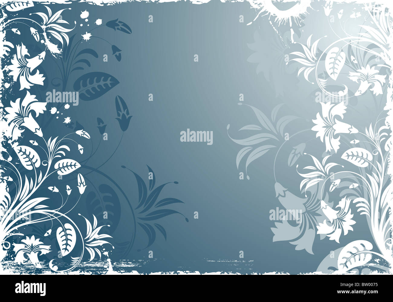 Grunge Floral Frame for design, vector illustration Stock Photo - Alamy