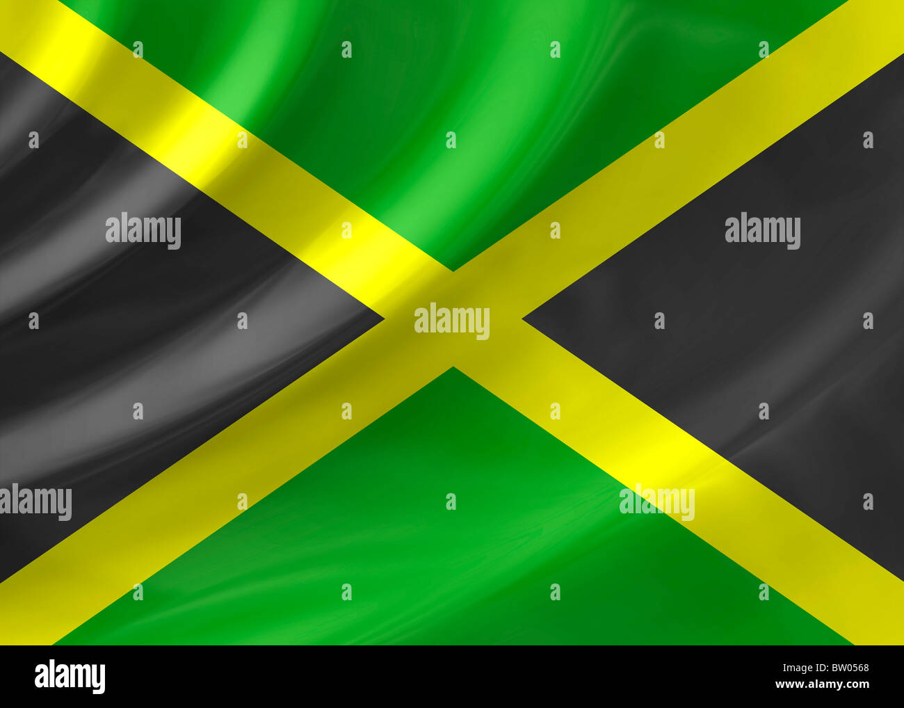 Jamaica flag Stock Photo