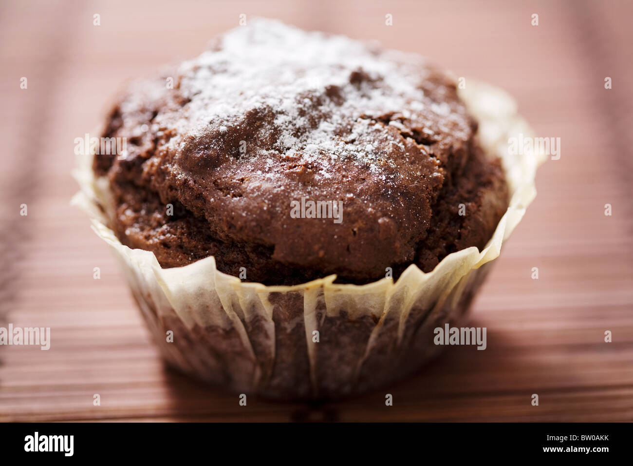 closeup of homemade chocolate muffin Stock Photo