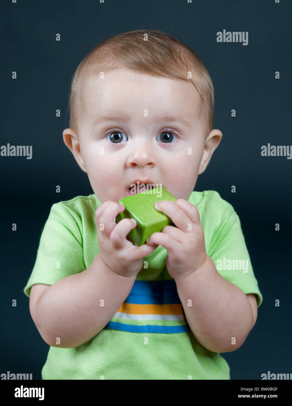 Cute Baby with Expressive Face Stock Photo