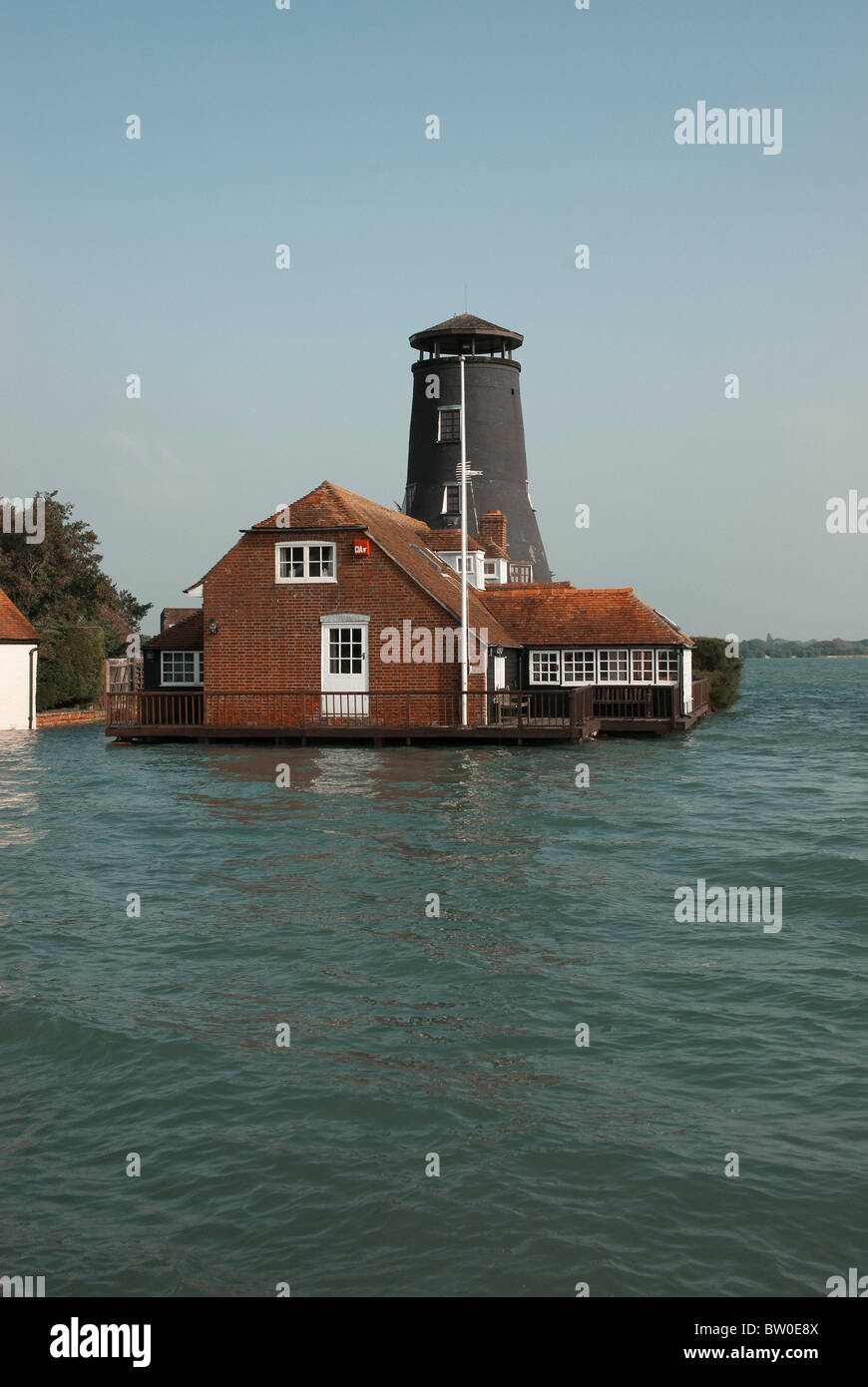 Langstone Mill at high tide Stock Photo