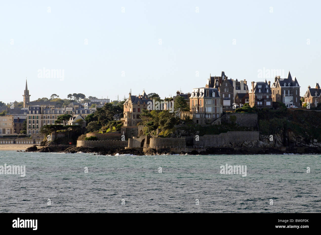 Seafront properties above the seawall at St Malo Brittany western