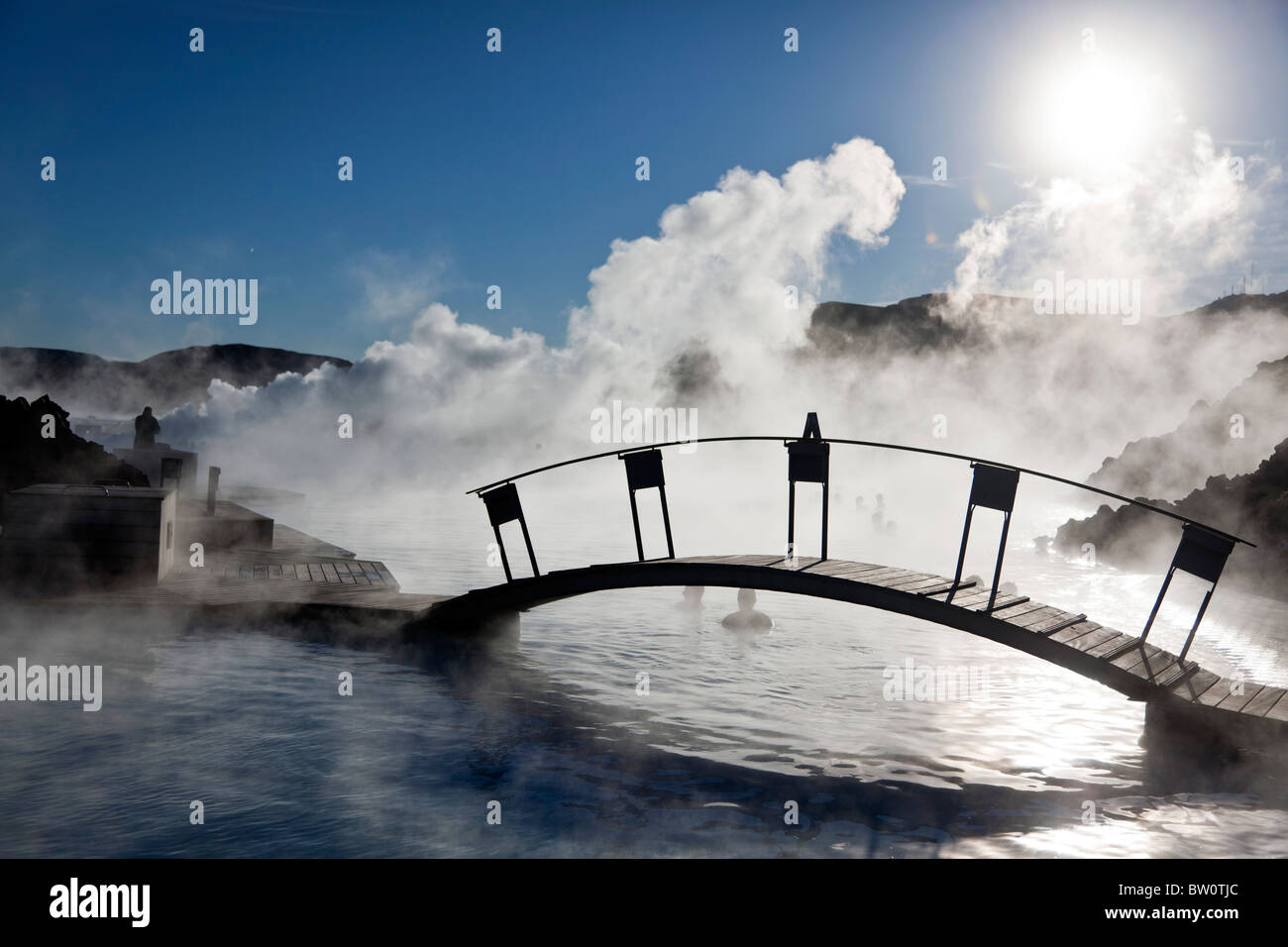 The Blue Lagoon geothermal spa, Iceland. Stock Photo