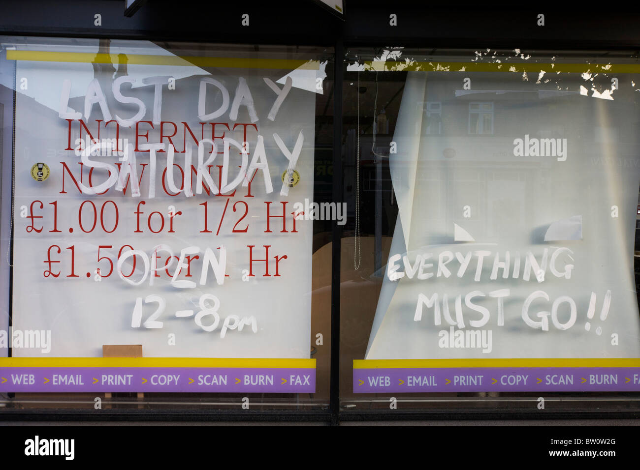 A closed business in south London has gone bust, a victim of the UK's economic climate