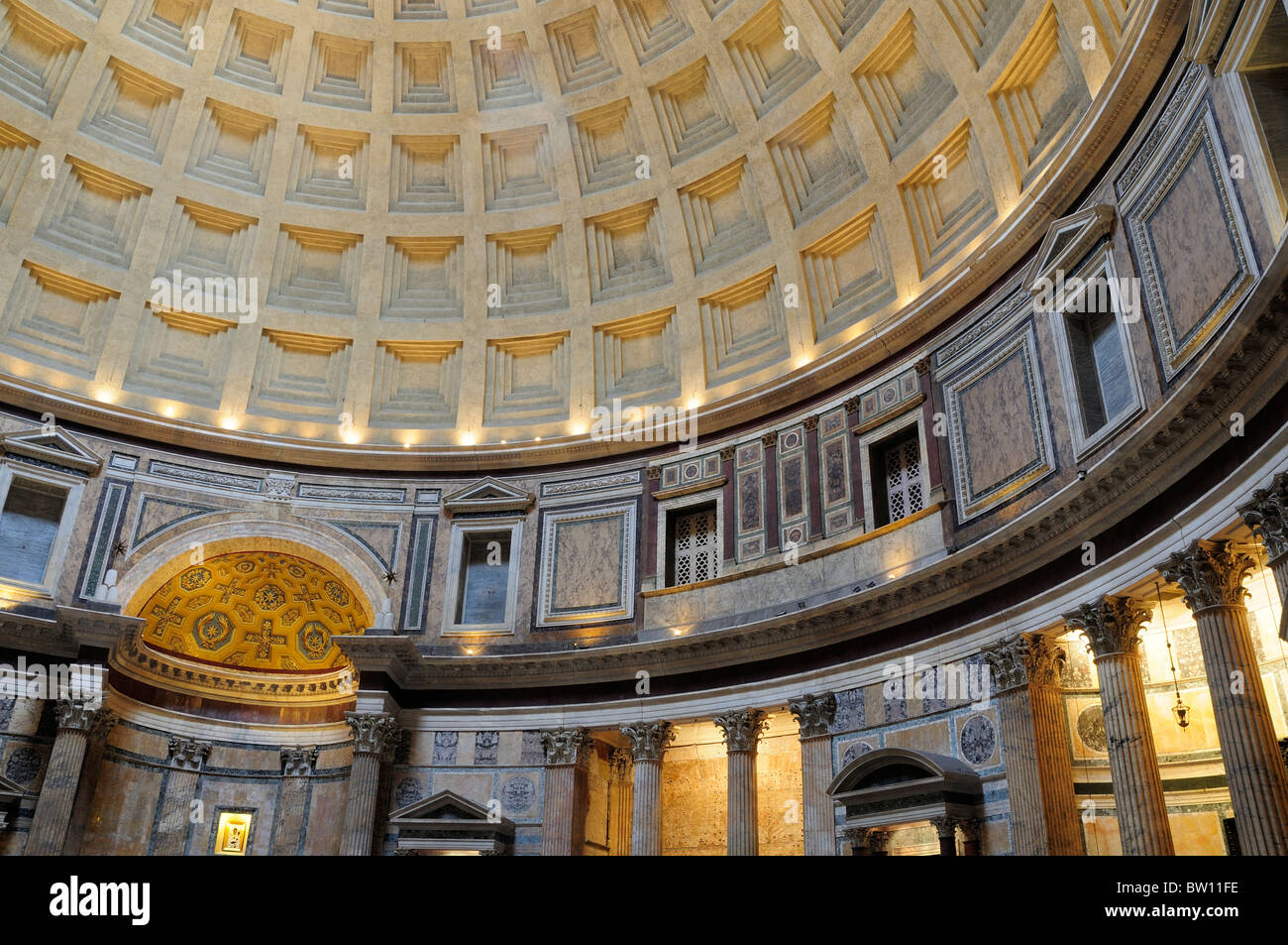 Interior portico, The Pantheon Stock Photo