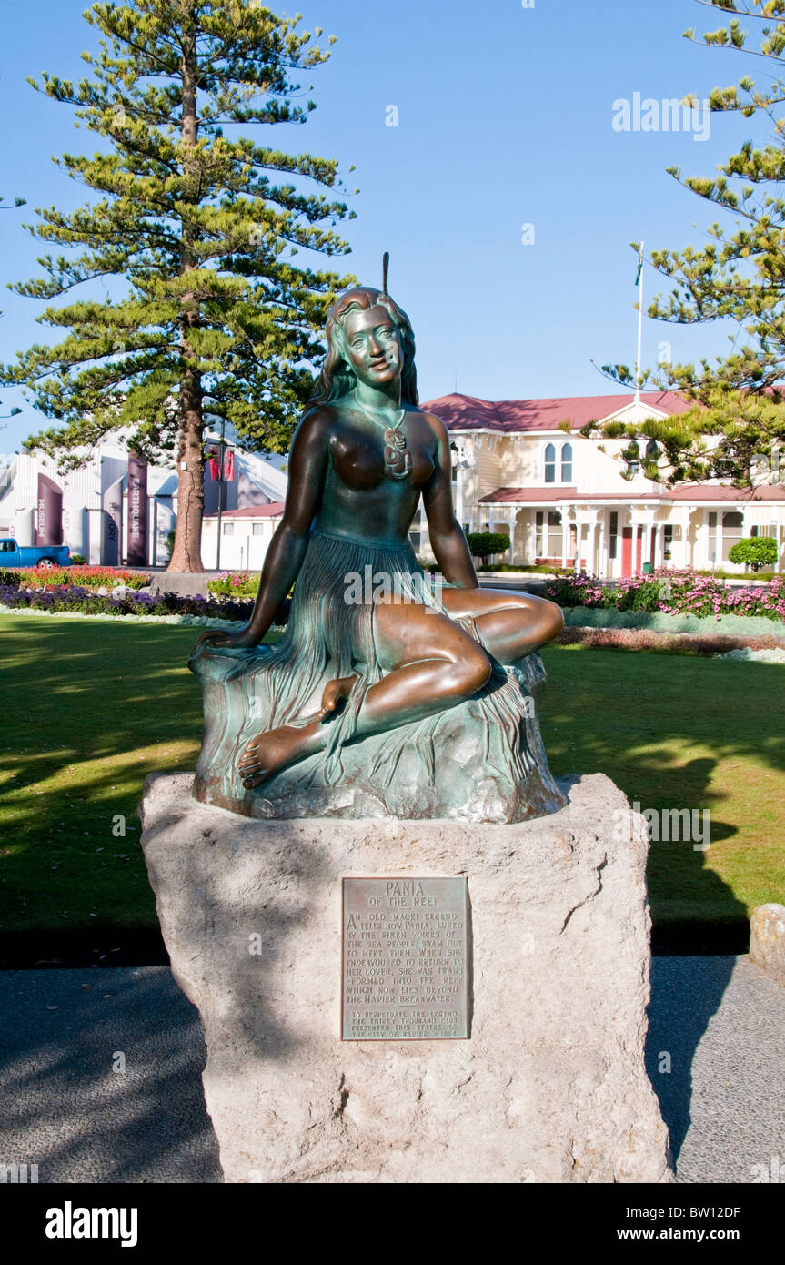 Napier,Mermaid Bronze Statue,Art Deco Style, Architectural Buildings