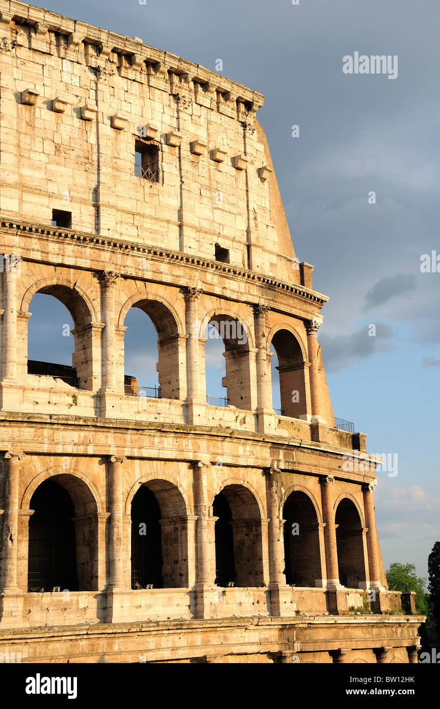 Section of Colosseum where all four floors are intact Stock Photo