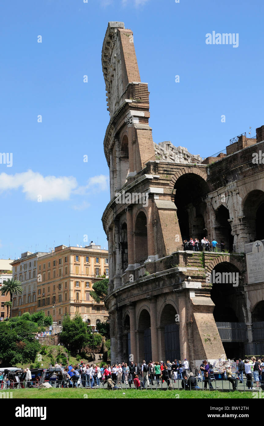 Colosseum section showing levels & arches, Colosseum Stock Photo