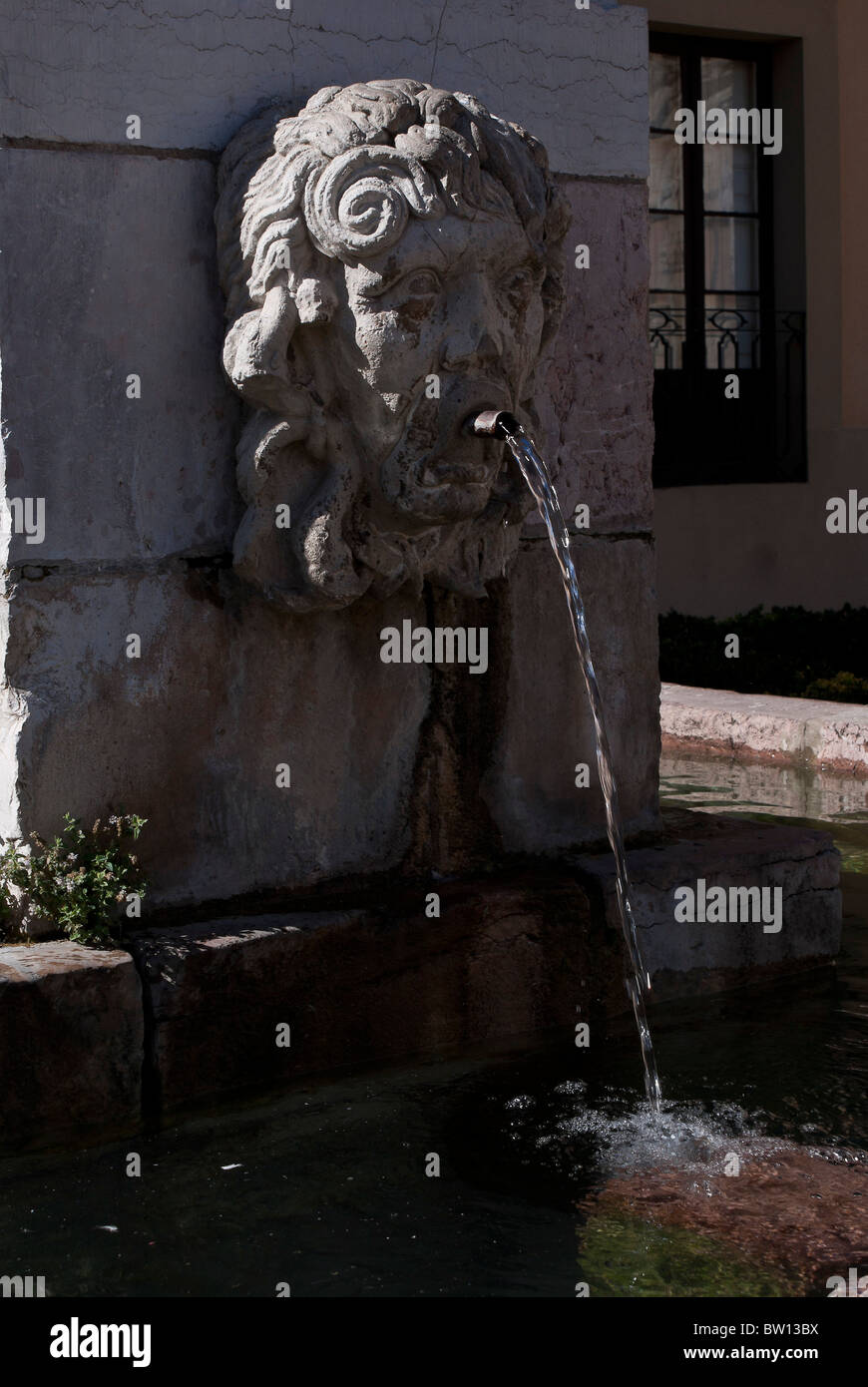 fountain in the city of leon, Spain Stock Photo