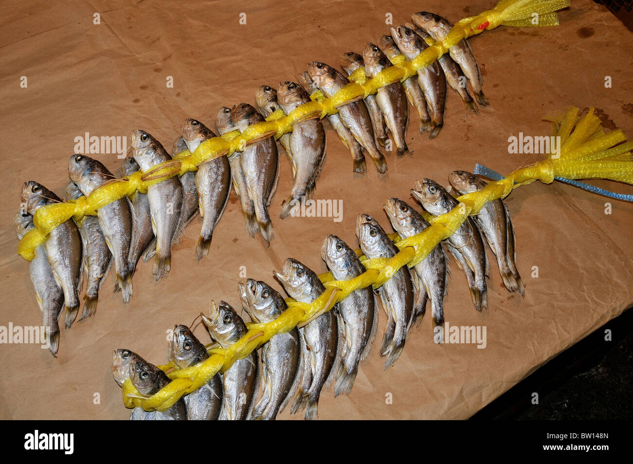 market, dried fishes, Seoul, South Korea Stock Photo