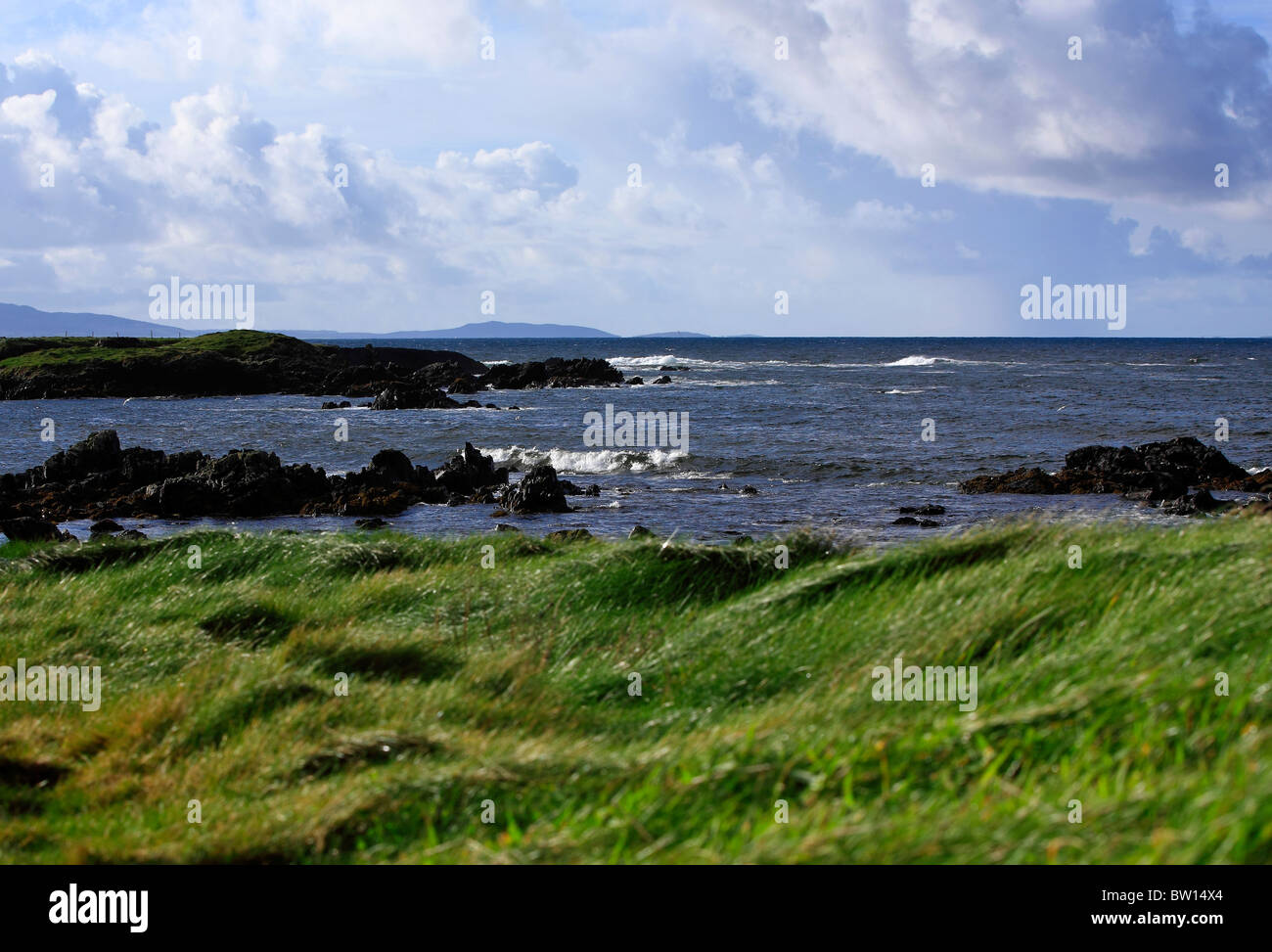 Coastline Foreshore at Roonagh Quay, County Mayo Ireland Stock Photo
