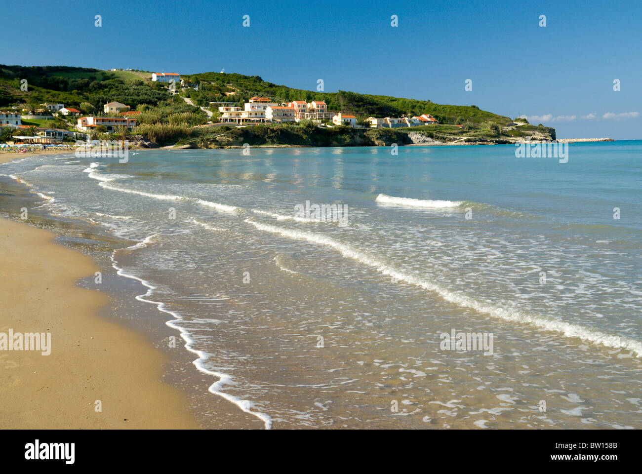 san stefanos beach, north west, corfu, ionian islands, Greece. Stock Photo