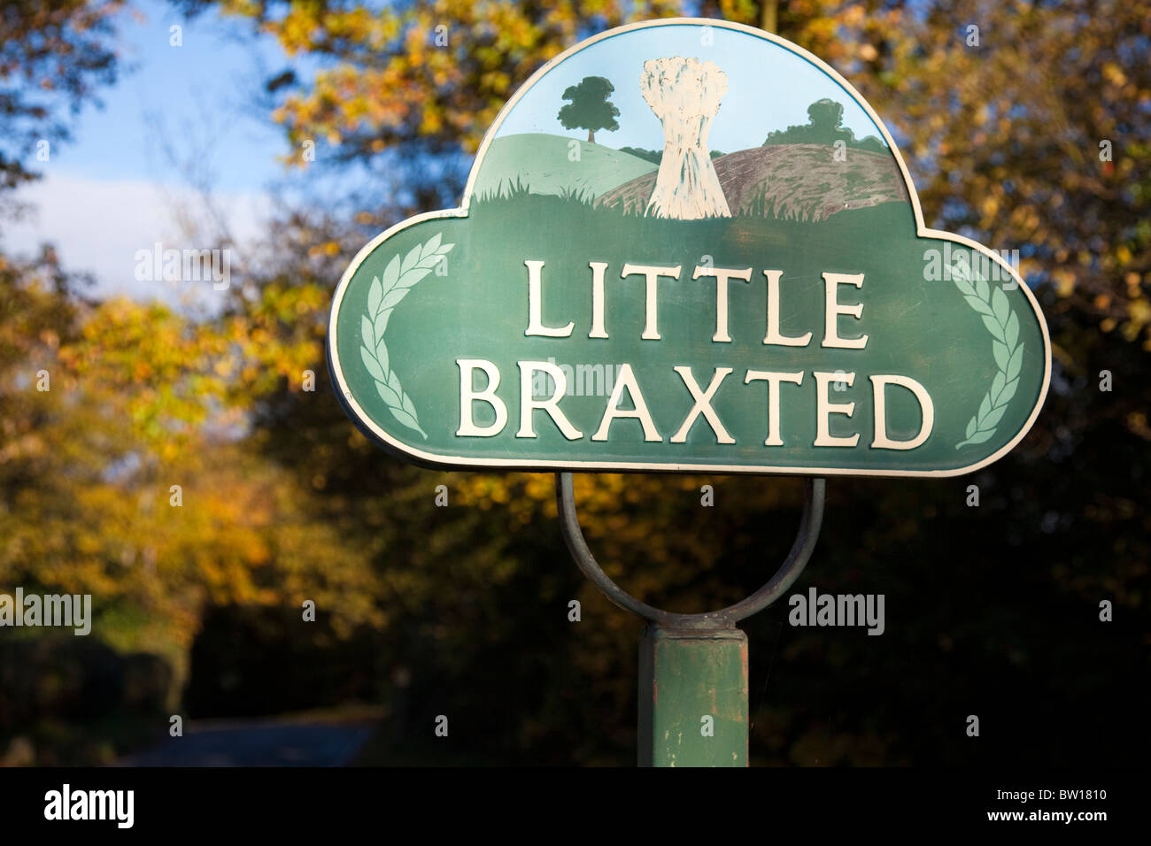Village Sign, Little Braxted, Essex, UK Stock Photo Alamy