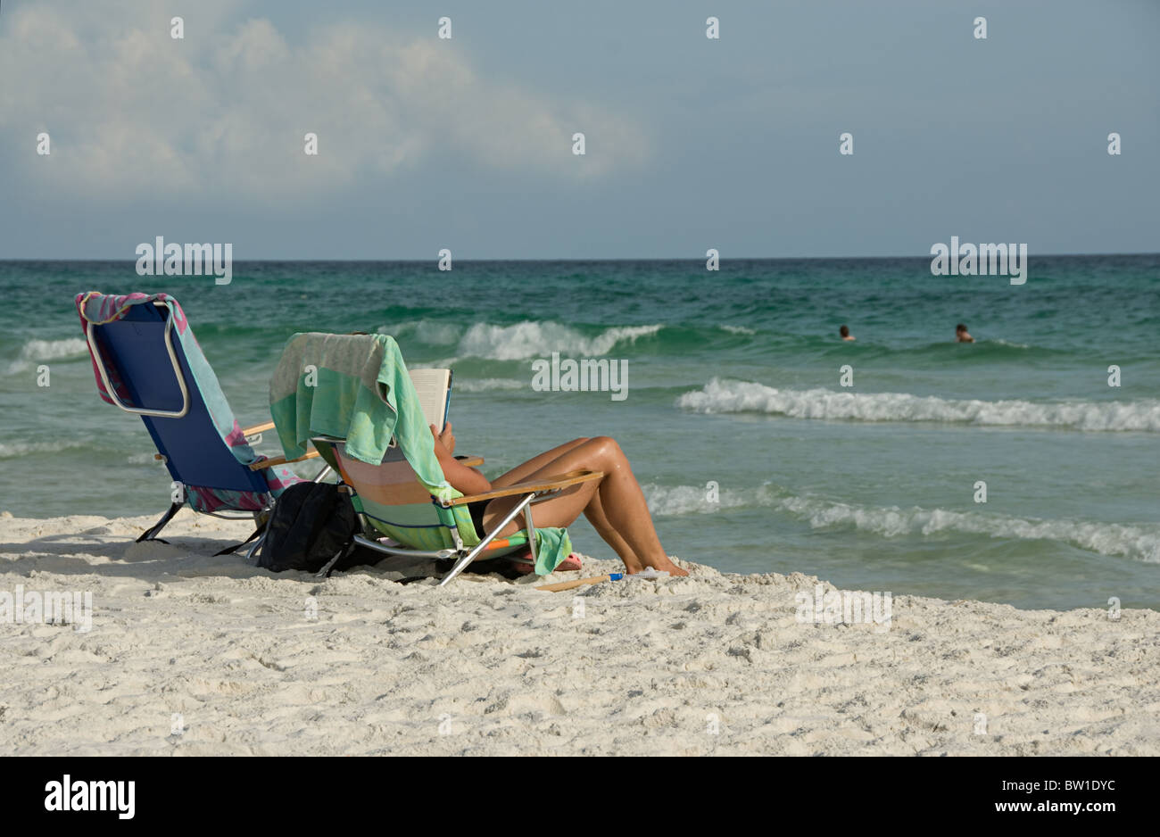 Lounging in a beach chair hires stock photography and images Alamy