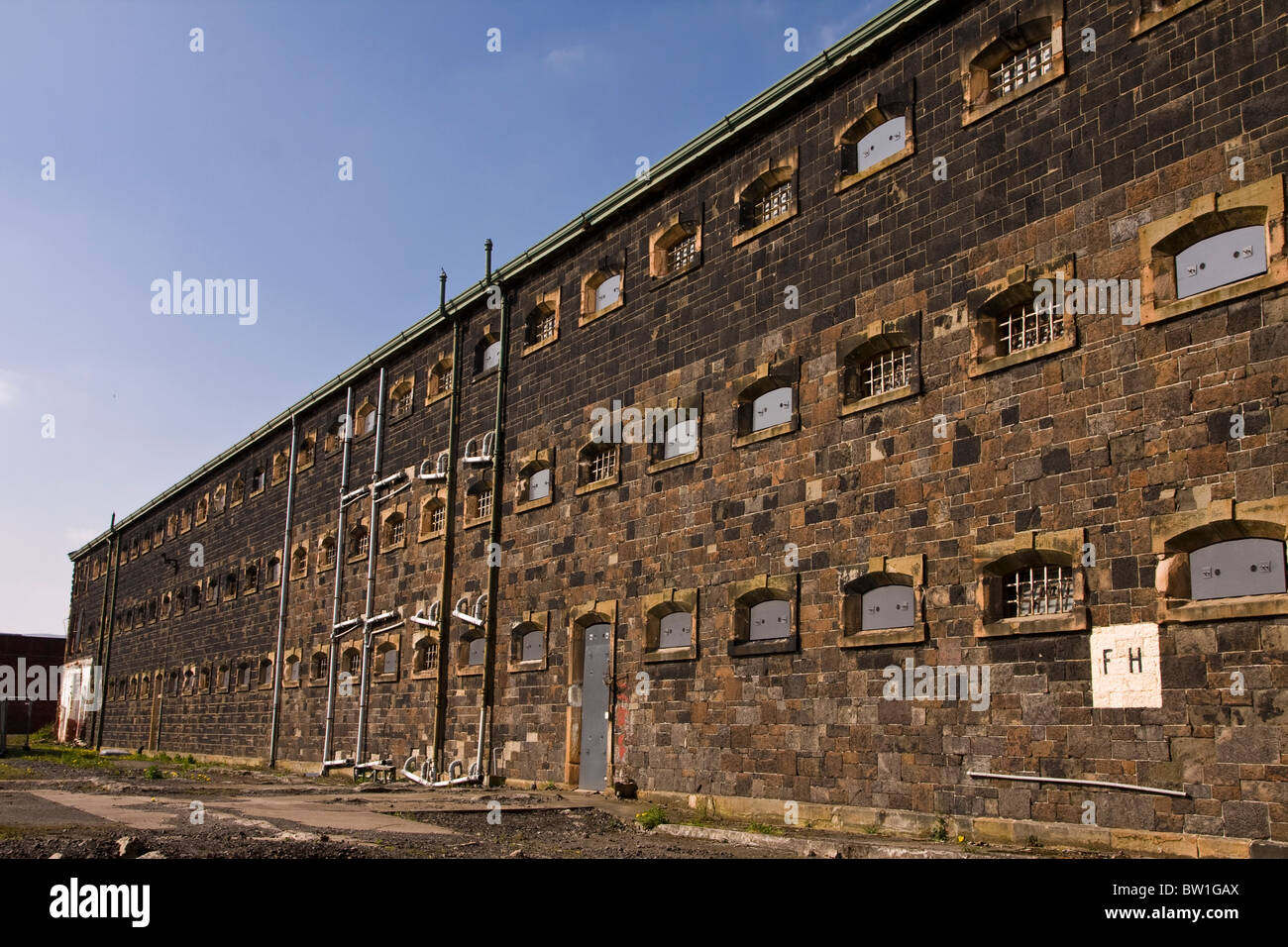 Prison wing at Crumlin Road jail in Belfast Northern Ireland Stock Photo