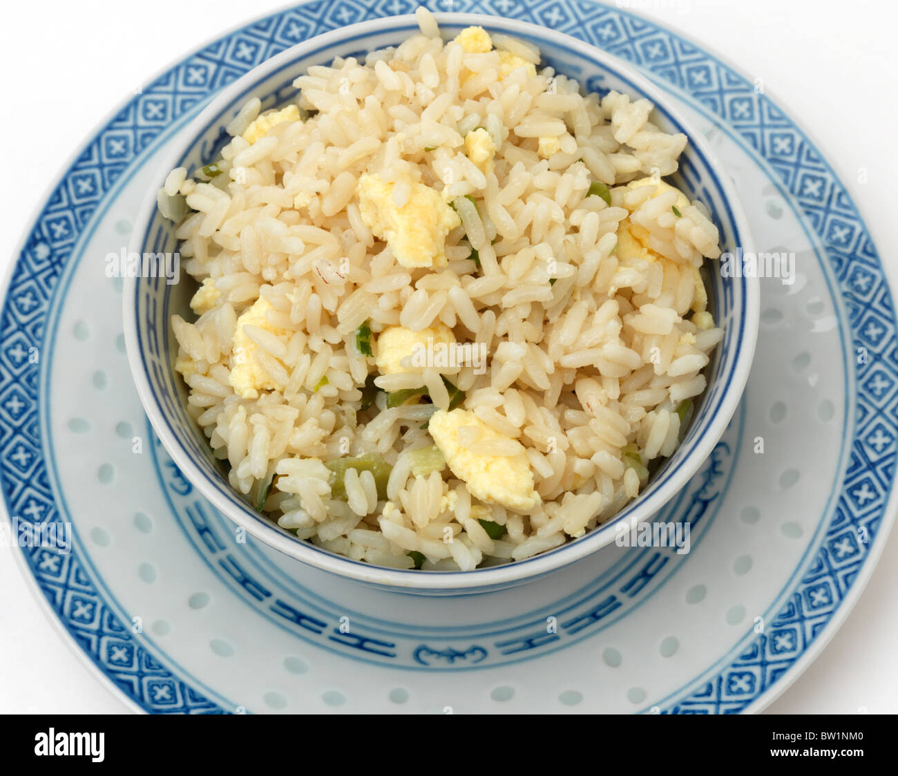 Bowl of Egg Fried Rice Stock Photo