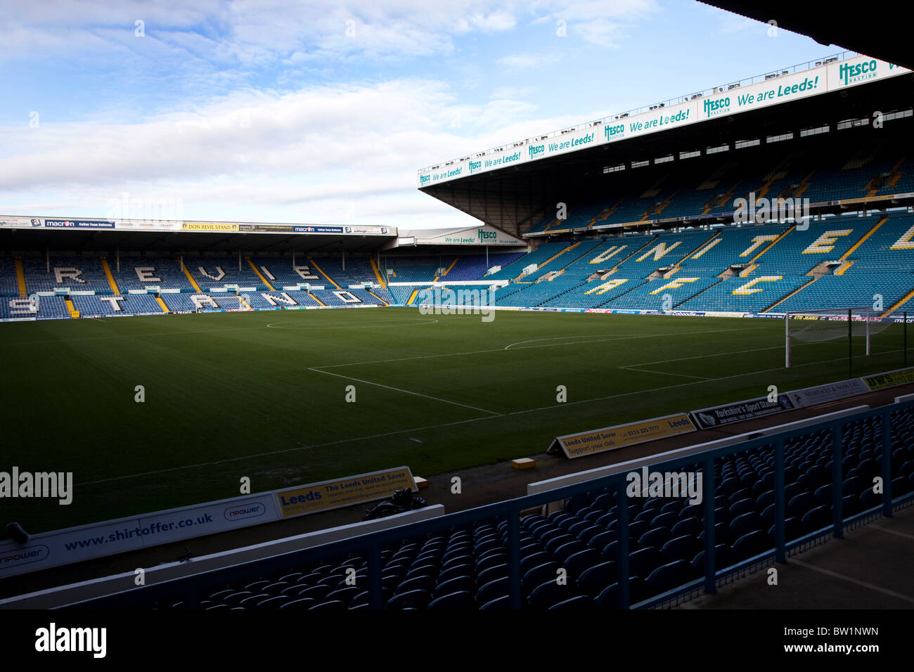 The East Stand at Leeds United's Football Ground Stock Photo