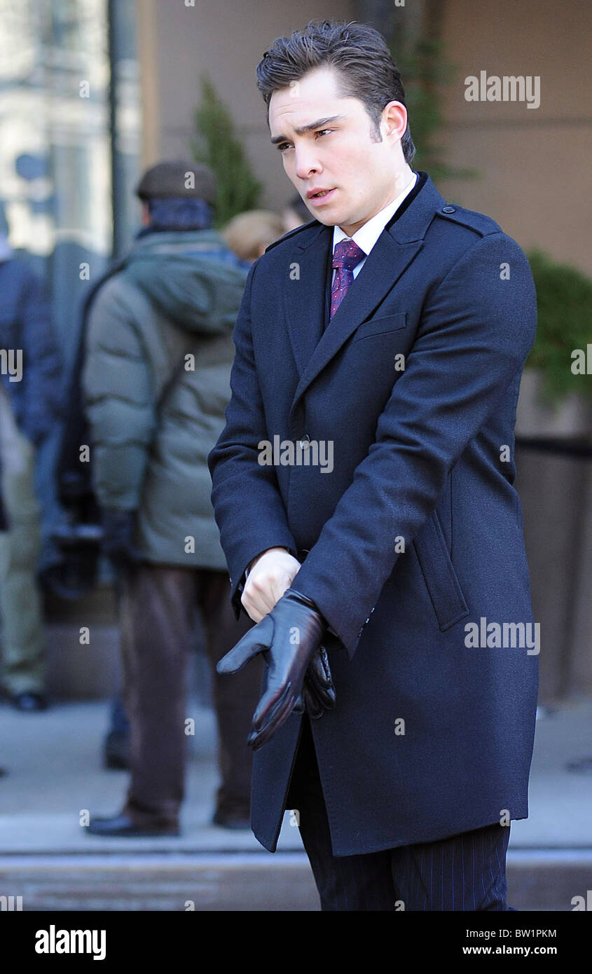 GOSSIP GIRL Filming in Manhattan Stock Photo Alamy