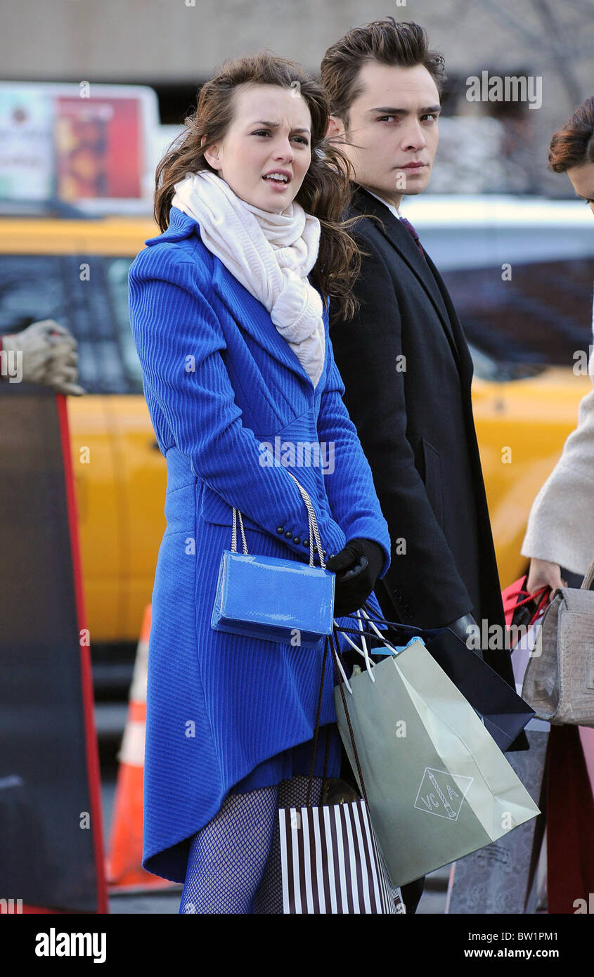 GOSSIP GIRL Filming in Manhattan Stock Photo Alamy