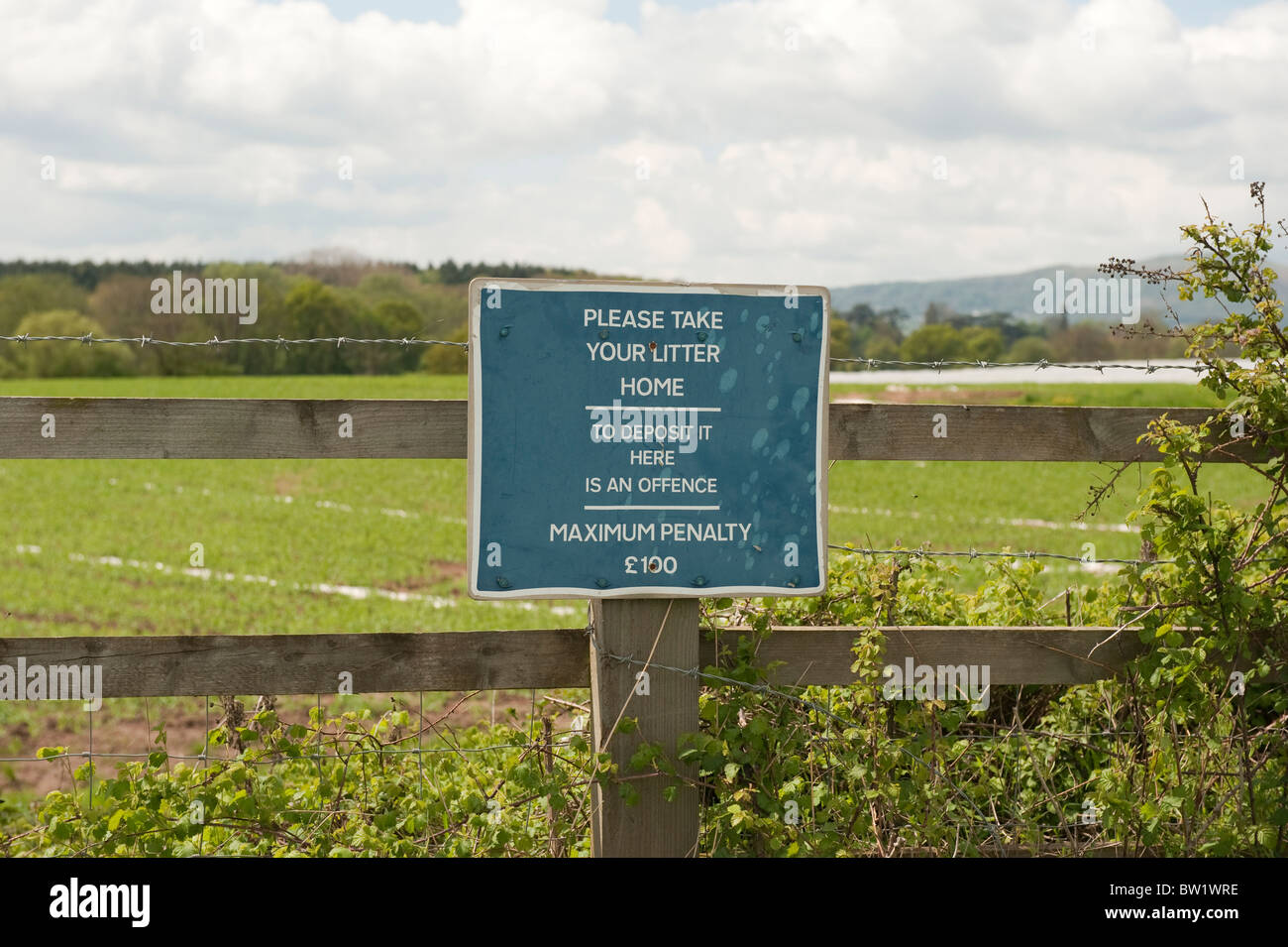 Take Your Litter Home Sign Stock Photo