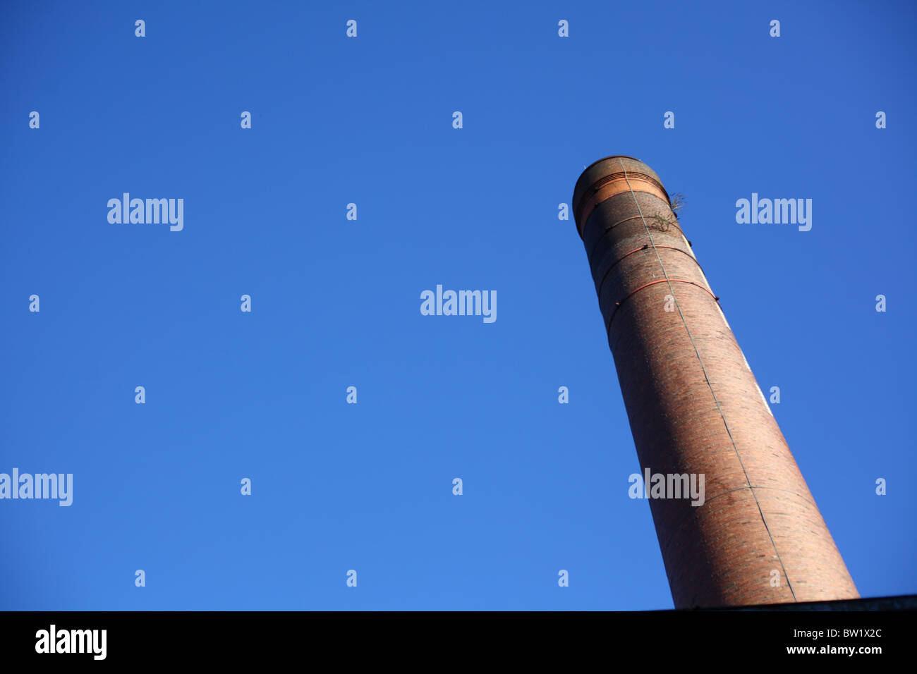 chimney of old brewery in bricklane london Stock Photo