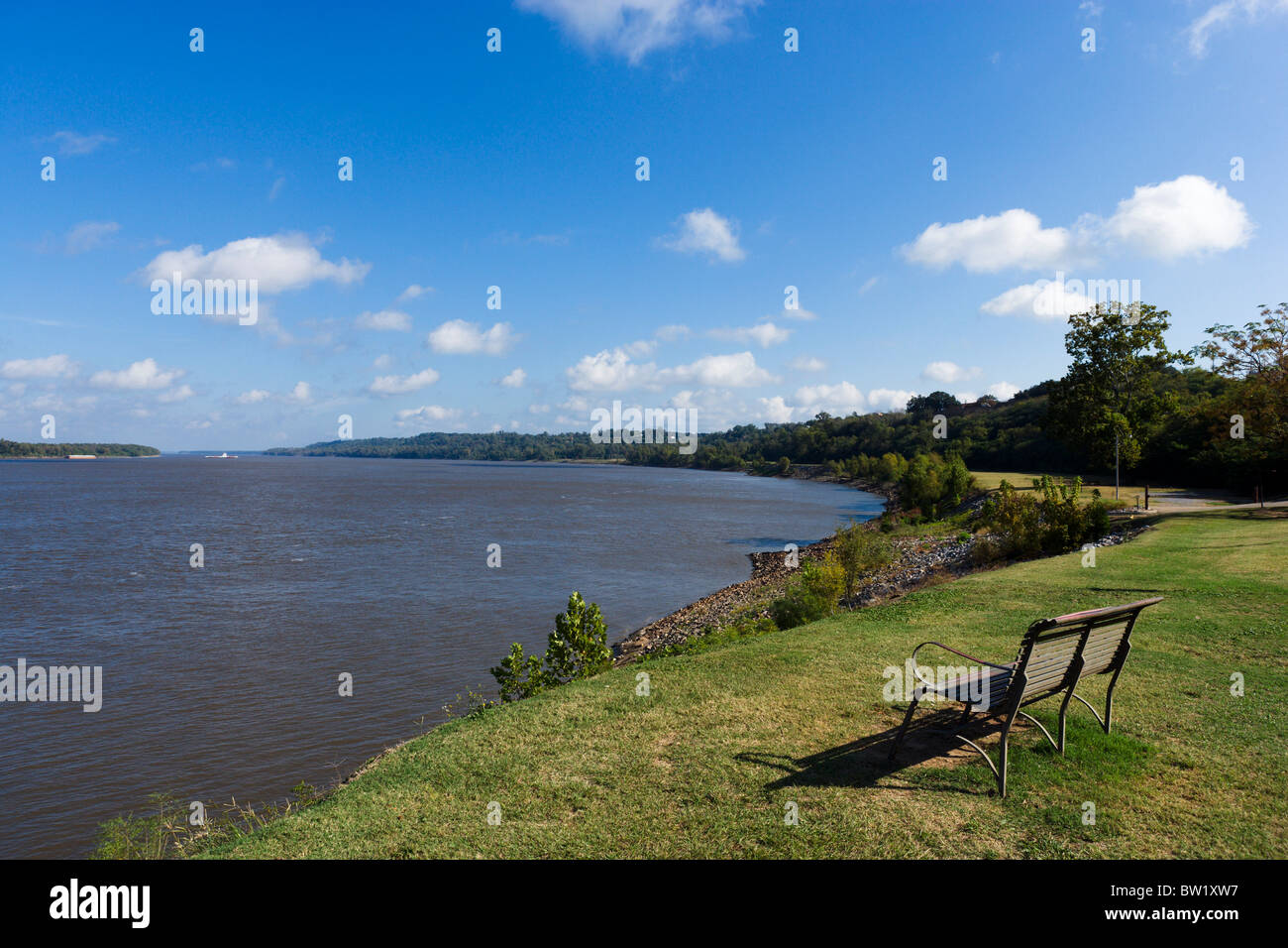 The Mississippi riverfront, Natchez-under-the-Hill, Natchez, Mississippi, USA Stock Photo