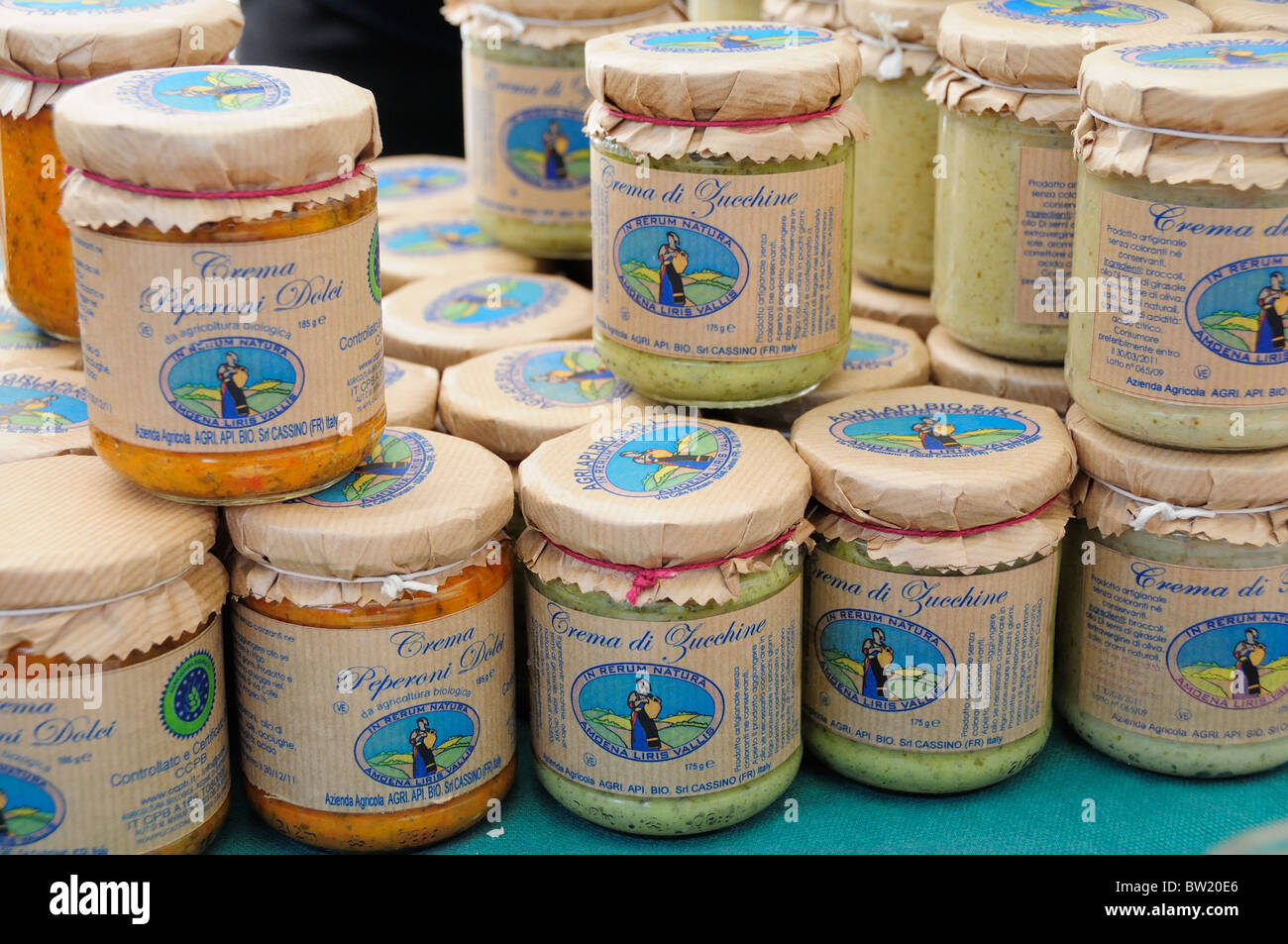 Creamed vegetable sauces Stock Photo