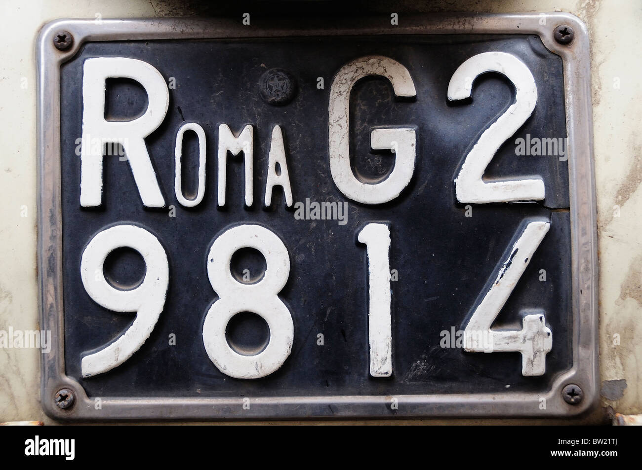 Roma car plate Stock Photo Alamy