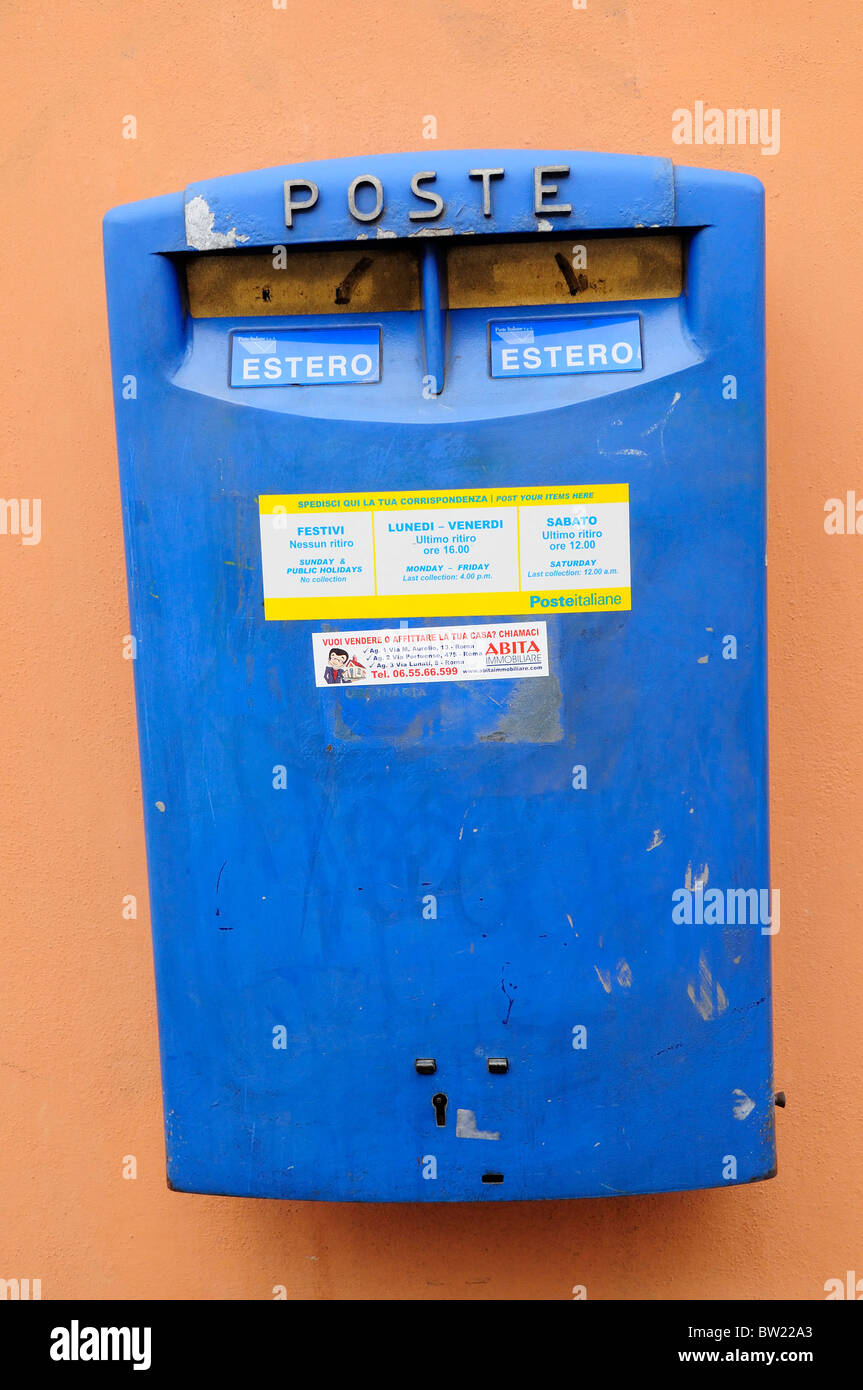 Airmail & speedy post box Stock Photo