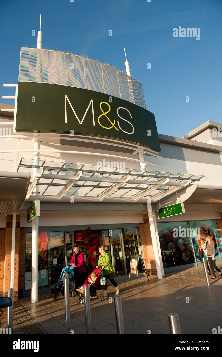 Marks and Spencer superstore at Trostre retail park Llanelli Wales UK Stock Photo