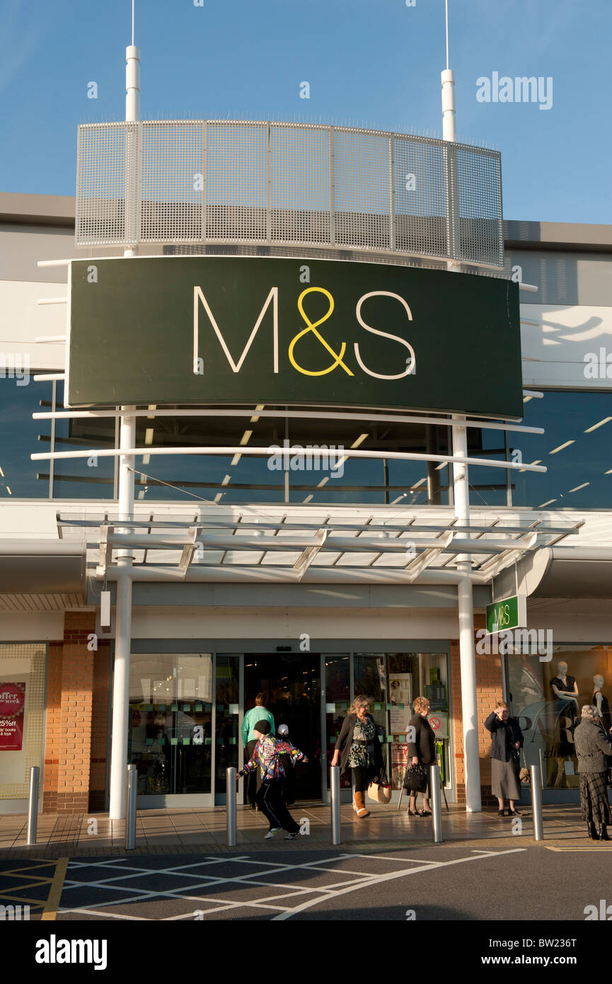 Marks and Spencer superstore at Trostre retail park Llanelli Wales UK Stock Photo