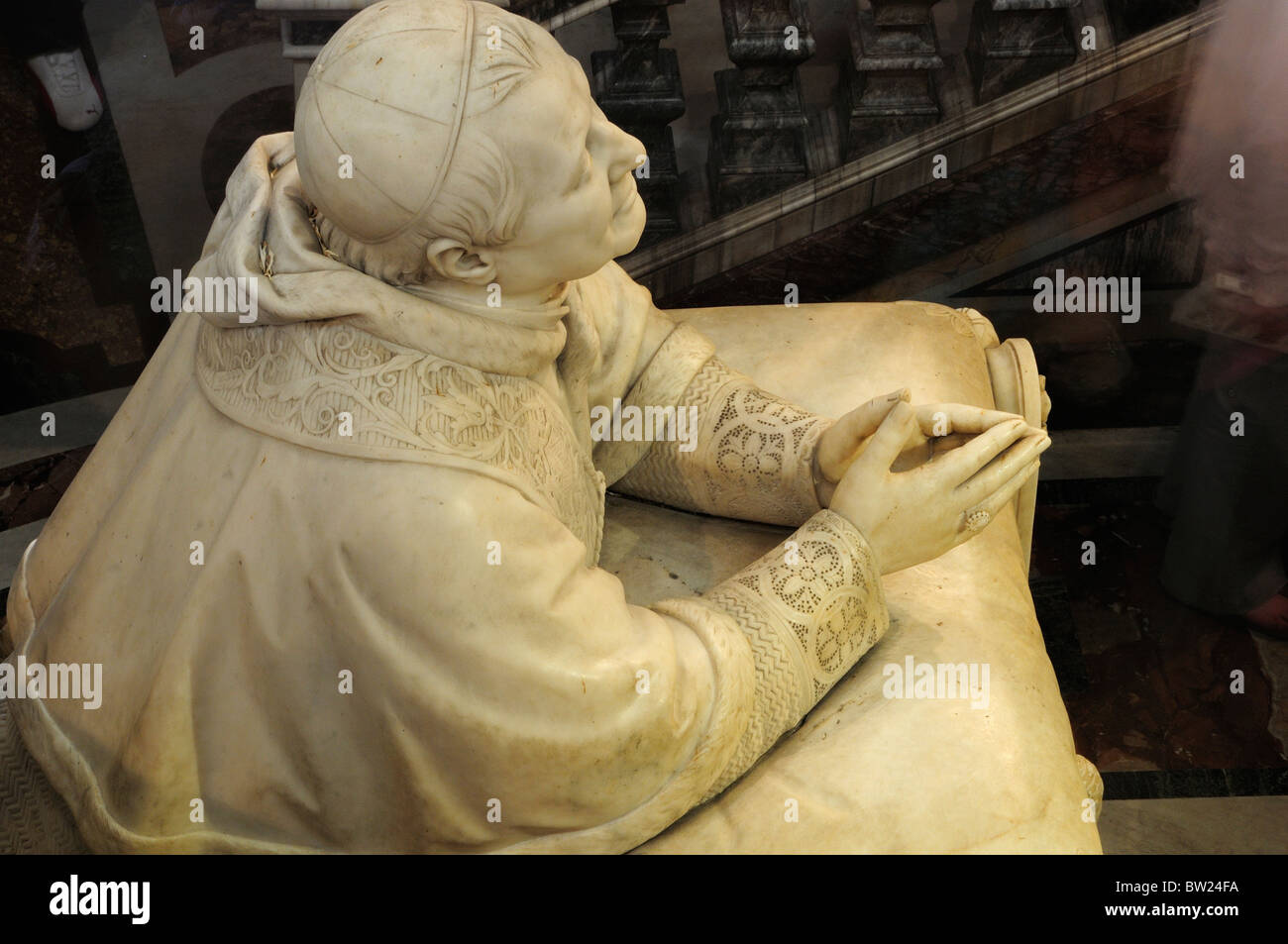 Statue of Pope Pius IX, Basilica of Santa Maria Maggiore Stock Photo