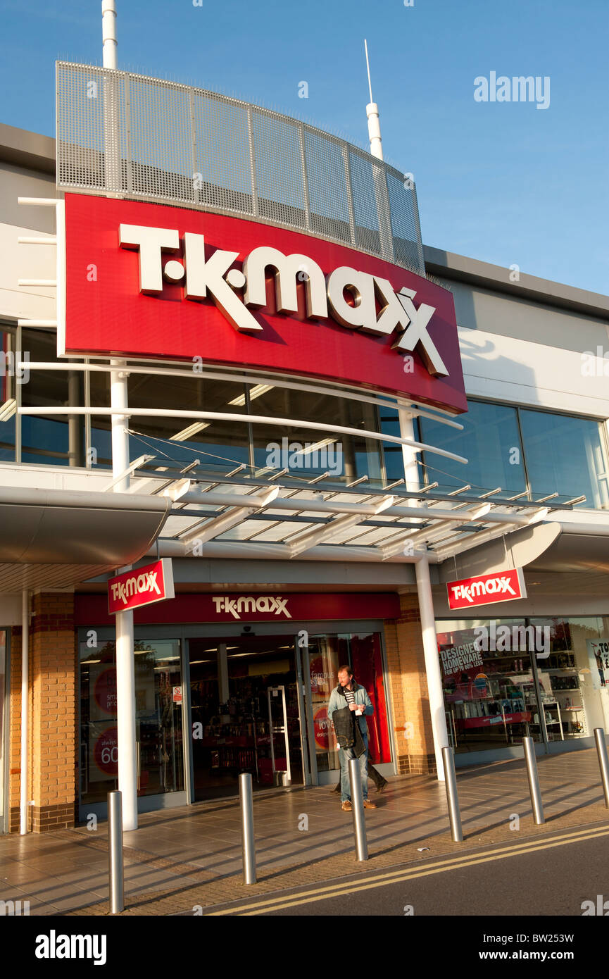 T.K.Maxx discount clothing store, Trostre retail park Llanelli Wales UK Stock Photo