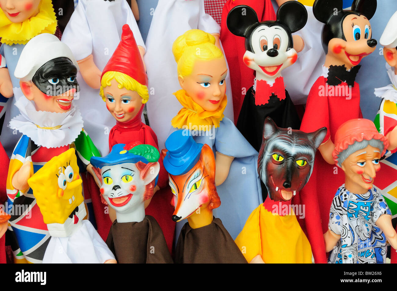 Puppets for sale, Gianicolo Hill Stock Photo