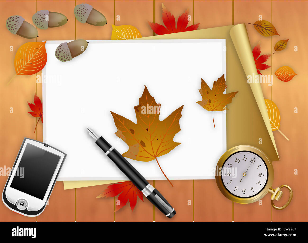 autumn air in illustraion Stock Photo