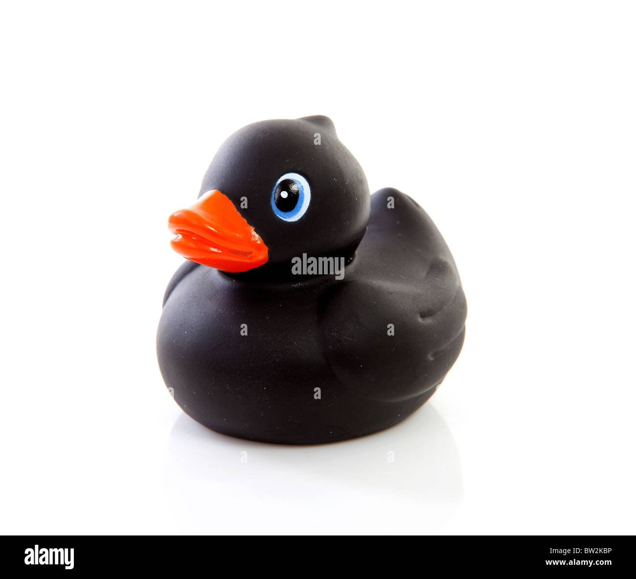 black rubber duck isolated on white background Stock Photo - Alamy