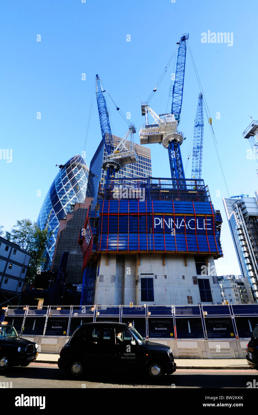 The Bishopsgate Tower or London Pinnacle construction site, Bishopsgate, London, England, UK Stock Photo