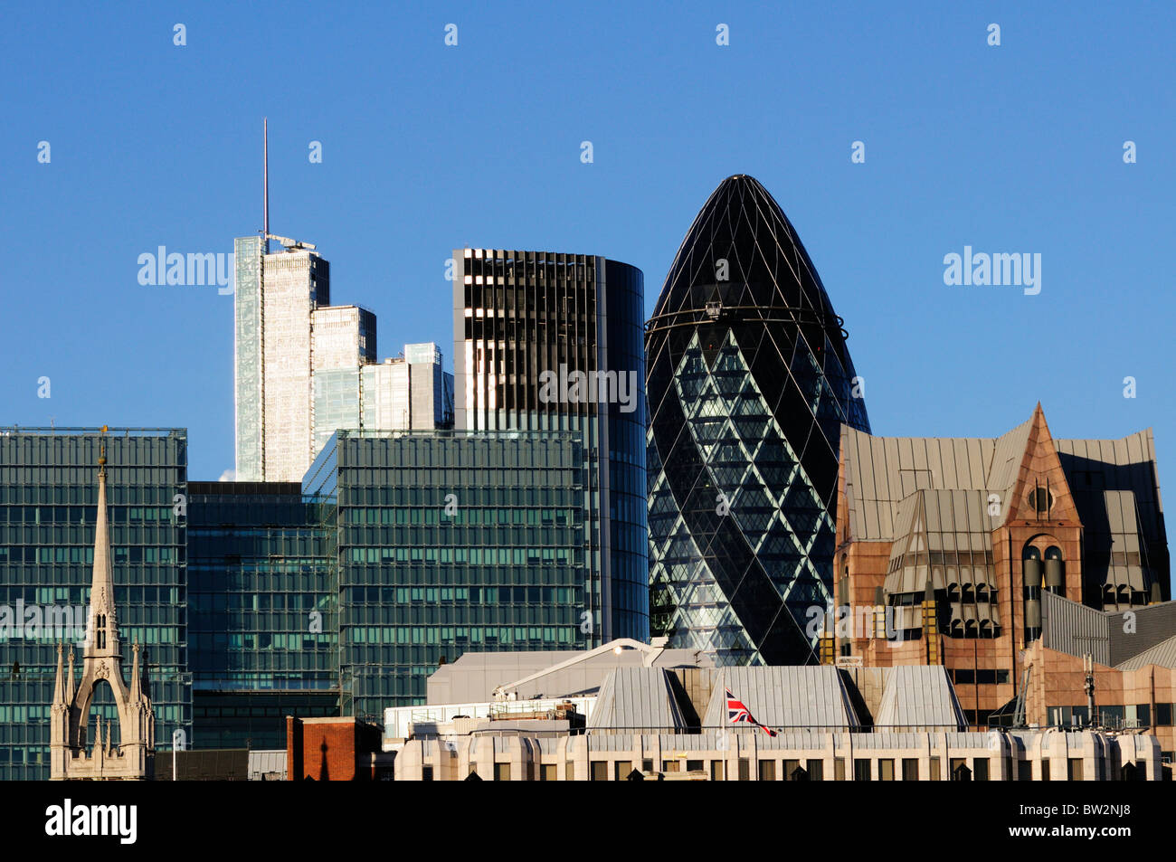 Abstract architectural detail of city of London buildings, London, England, UK Stock Photo