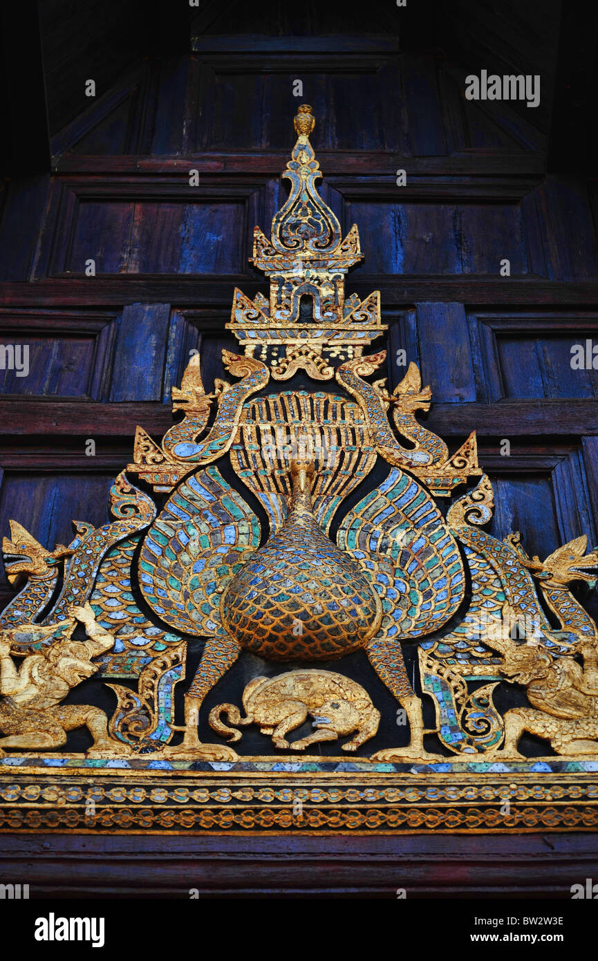 Detail - Wat Phan Tao, Chiang Mai Stock Photo