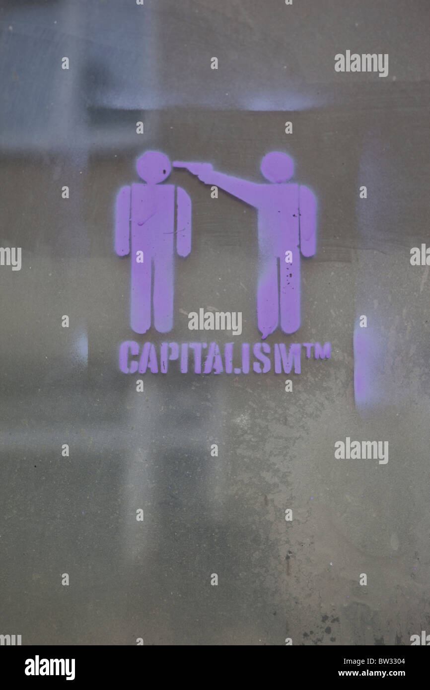 Kill capitalism Stock Photo