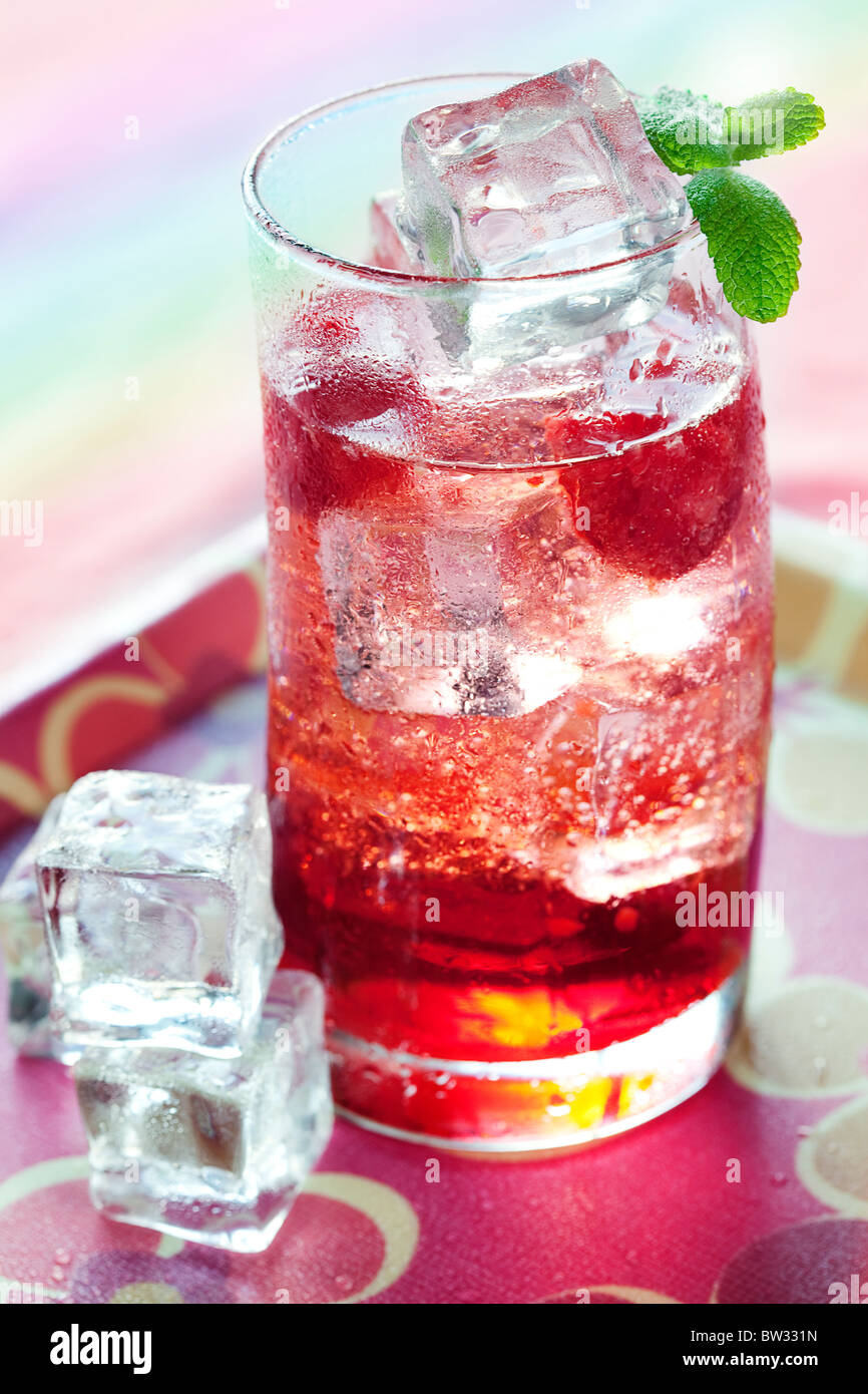 strawberry spritzer Stock Photo