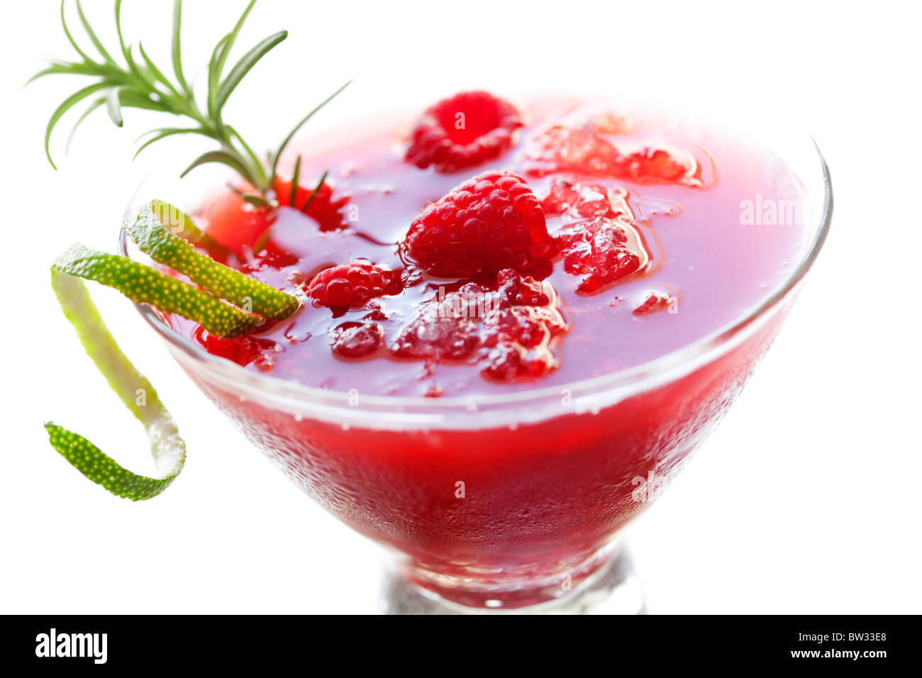 raspberry margarita Stock Photo