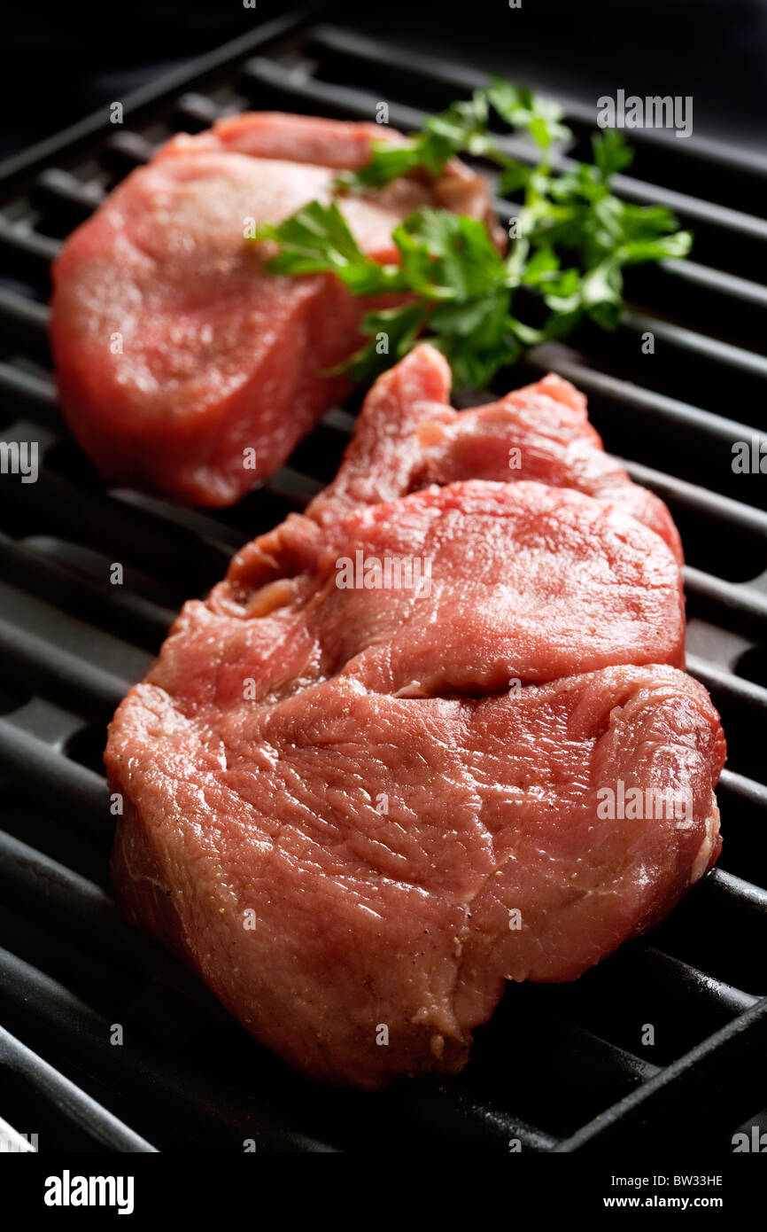 two cuts of tender, juicy beef fillet Stock Photo