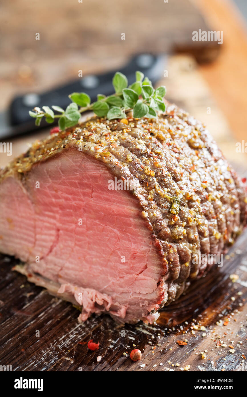 juicy roast beef Stock Photo Alamy