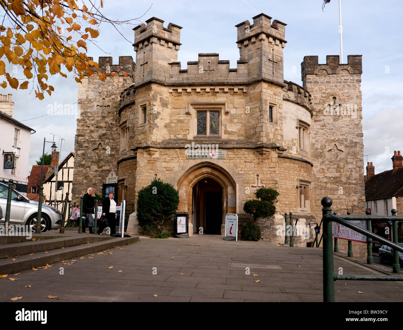 The old gaol, now a museum, Buckingham, England Stock Photo